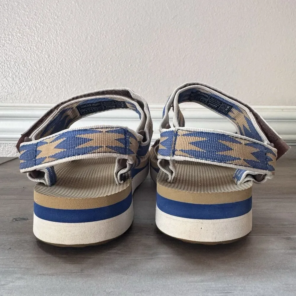Teva Midform Universal Womens Size 6 Halcon Dark Blue Sandals 1090969 Aztec